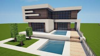 Build MODERN HOUSE with POOL in MINECRAFT TUTORIAL [HOUSE 169]