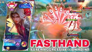 LING FASTHAND ON POINT - FULL ROTATION TO DOMINATE THIS MATCH - Ling Mobile Legends