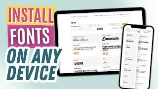 How to Install Fonts with ANY Device to Cricut Design Space