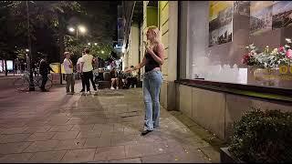 Swedish Girl Smokes & Spits on Night Out