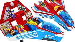 Paw Patrol Super Paws 2-in-1 Transforming Mighty Pups Jet Command Center! Go! | DuDuPopTOY