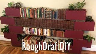 How to make a Bookshelf with no nails or screws -- by RoughDraft DIY