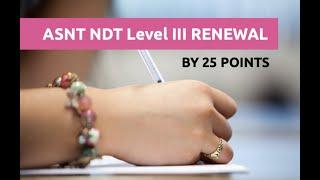 ASNT NDT Level III Renewal