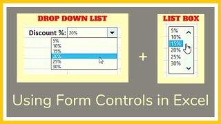 How to Make Drop Down List + List Box Using Form Controls in Excel - Tutorial