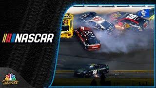 The Big One occurs after Brad Keselowski gets turned up the track at Daytona | Motorsports on NBC