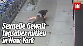 Überfall auf Frau: NYPD sucht mit Überwachungsvideo nach widerlichem Po-Grapscher | New York