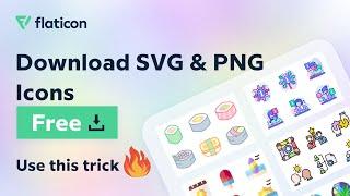 How to download Svg png icons free from flaticon | without subscription | Trick for download icons