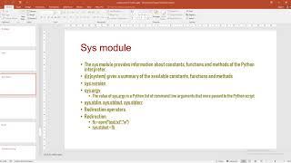 Python sys module