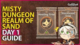 Misty Dungeon Realm Of Sand Day 1 Event Guide Trial Characters Only Genshin Impact 3.3