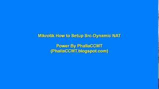 Mikrotik How to Setup Src-NAT with Dynamic ip address