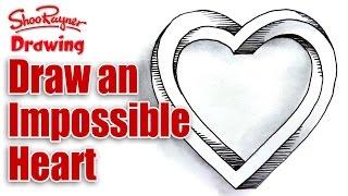 How to draw an impossible heart for Valentine's Day