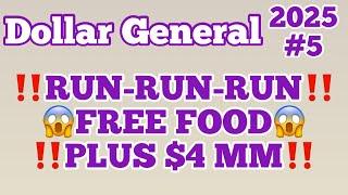 2025#5Dollar General Couponing‼️RUN-RUN‼️FREE FOOD‼️(+) $4 MM‼️Must Watch