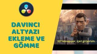 DaVinci Resolve - Dışarıdan Altyazı Ekleme Ve Videoya Gömme