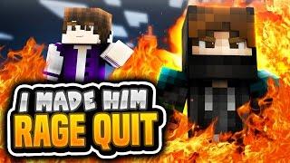 I MADE HIM RAGE QUIT! (Minecraft Skywars)