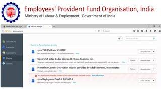 how to enable java plugin on firefox using EPFO DSC KYC approval