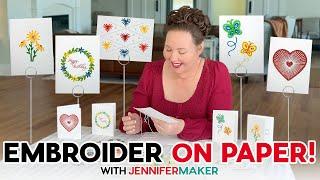 How To Embroider Paper: Beginner-Friendly Cards!