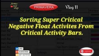 Sorting Super Critical Activity(Negetive Float) From Critical Activity.