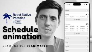 React Native Schedule animation - React Native Reanimated