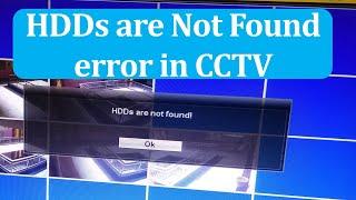 fixing HDD not found Error in CCTV DVR