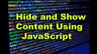 How to Hide and show content using JavaScript | HTML and JavaScript