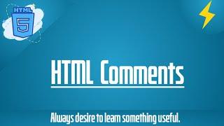 HTML Comments Html5 Thunder coding