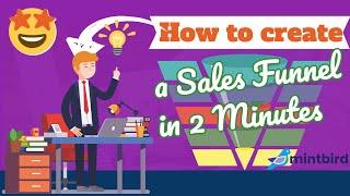 how to create a sales funnel in 2 minutes or less mintbird shopping cart builder must see!