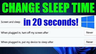 How to change computer sleep settings Windows 11