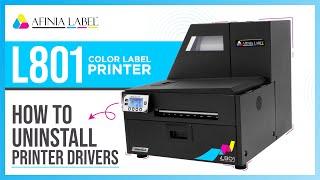 Afinia Label L801: How to Uninstall Printer Drivers Training Video