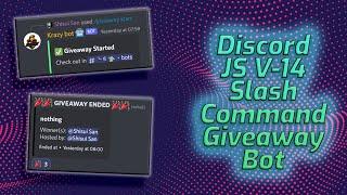 Discord JS 14 Giveaway Bot  | Slash Command