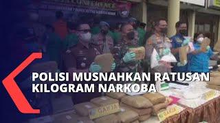 Satresnarkoba Polres Metro Jakarta Barat Musnahkan Ratusan Kilogram Narkoba