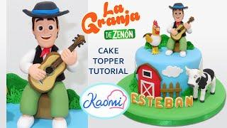 ZENON'S FARM: How to make ZENON THE FARMER for cakes || Kaomi Tutoriales