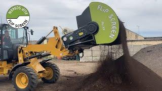 Flipscreen BL65 screening bucket on a CAT in topsoil (2021)