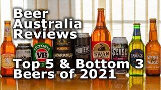 Beer Australia Reviews top 5 & bottom 3 beers 2021