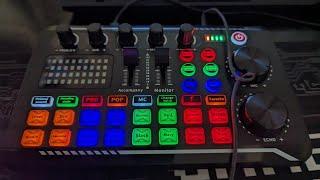 How to use  and setup the Facmogu F998 sound card Audio mixer