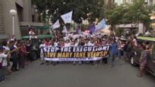 Protest against pending executions in Indonesia