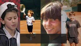 Tennis Stars When They Were Young FT Halep ,Federer,Nadal and Djokovic