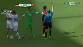 Pepe ( Red Card ) Ridiculous Foul on Thomas Muller Germany vs Portugal World Cup 2014