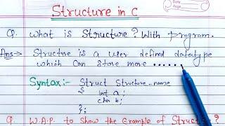 Structure in C programming | What is structure? Explain with Example in C | Learn Coding