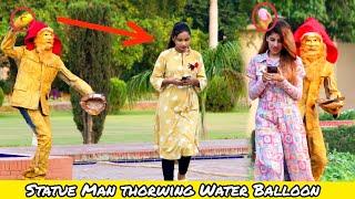 Statue Man Throwing Water Balloon Prank Part 1 || BY AJ-AHSAN ||