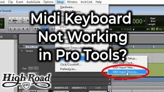 Pro Tools Tutorial - Beginner - Midi Keyboard Not Working in Pro Tools
