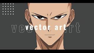 vector art SAITAMA in alight motion - free preset