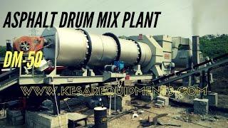 Asphalt Drum Mix Type Hot Mix Plant Model DM-50 Capacity(60-90 T/H) Working Video