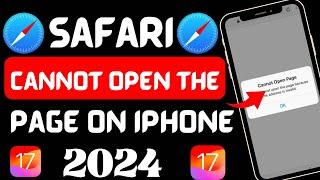 Fixedsafari cannot open the page because the address is invalid on iPhone 2024 | iOS 17 | iPad | 16