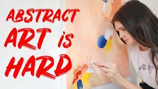 Cozy Art Vlog  (Abstract Painting Class + Acrylic Paint Swatches)