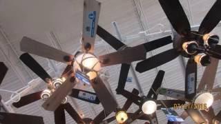 ceiling fans at Menards plus street lights outside