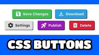 How to Create Modern Icon Buttons with HTML & CSS For Your Website