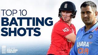  Top 10 Batting Shots! | MS Dhoni, Harry Brook, Jonny Bairstow and More...| England Cricket