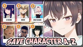 Save One Anime Character For Each Letter | Anime Quiz