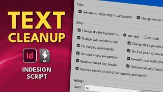 InDesign Script Text Cleanup