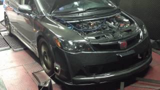 Honda Civic FD 1.8 m/t Turbo DYNO VIDEO 244WHP @ 7psi